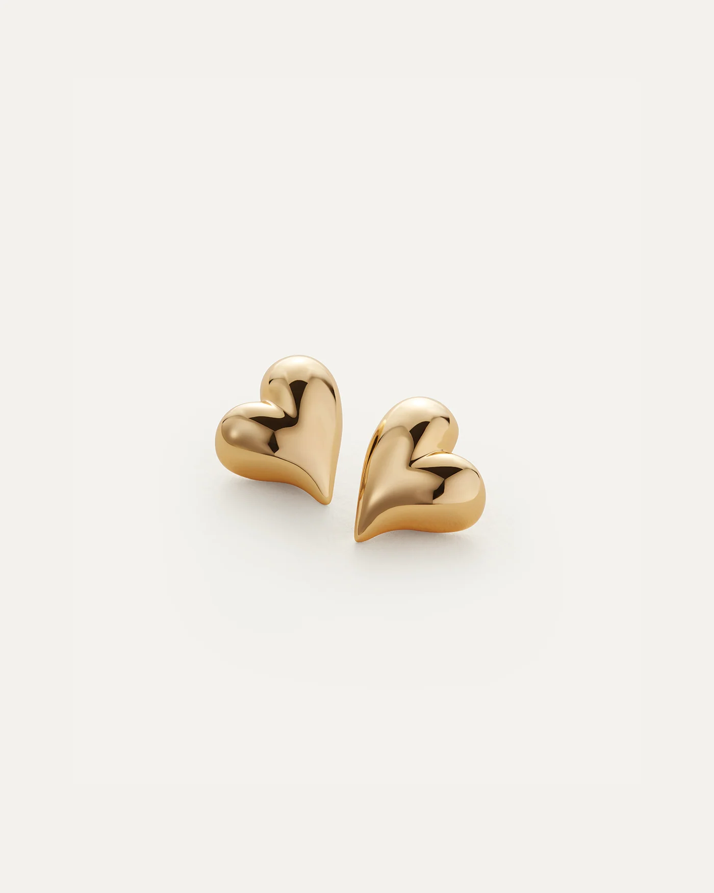 Art Heart Button Earrings