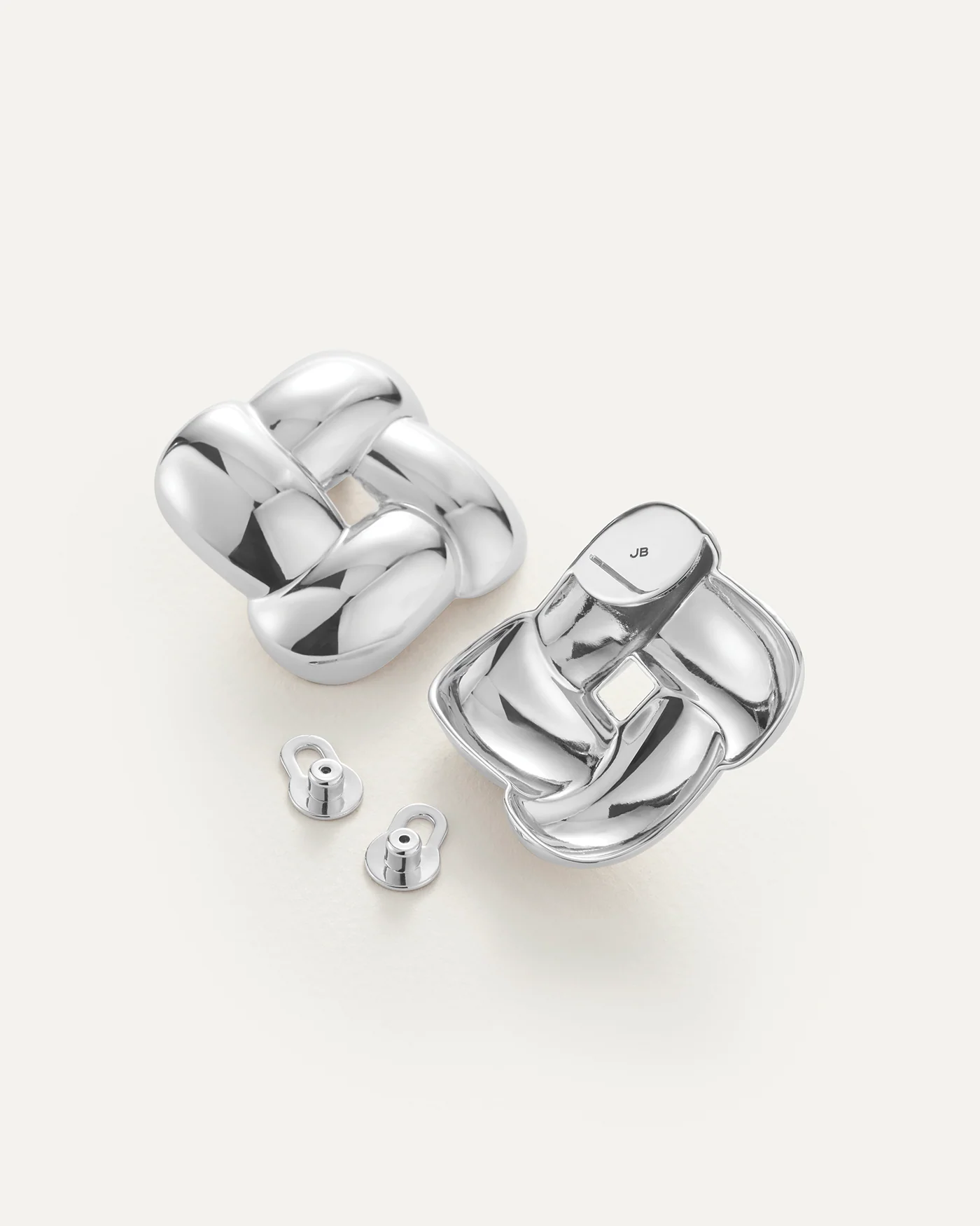 Mega Woven Square Earrings - Image 3