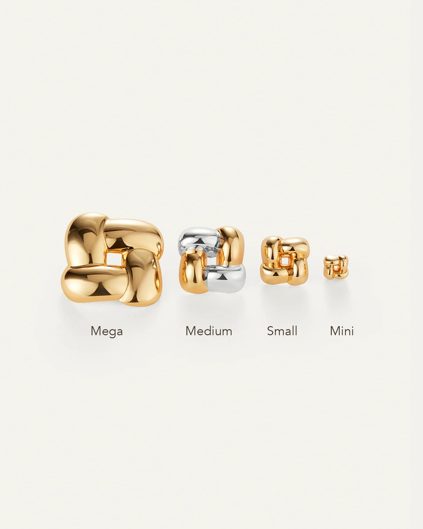 Small Woven Square Earrings - Image 5