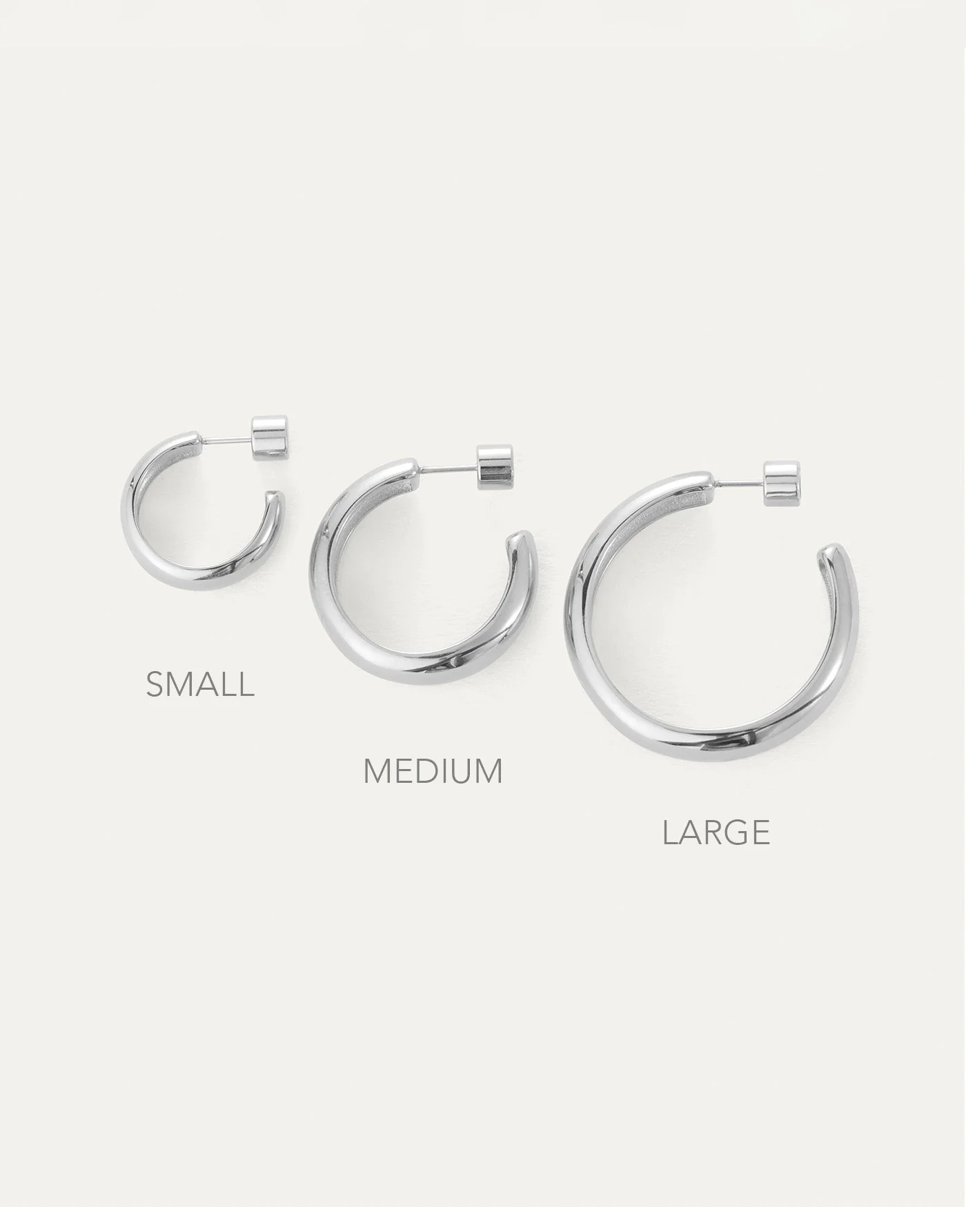 Staple Hoop Earrings - Large - Image 3